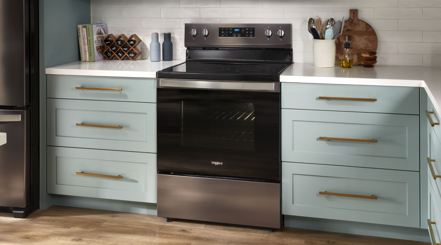 A Whirlpool® oven in a modern kitchen.