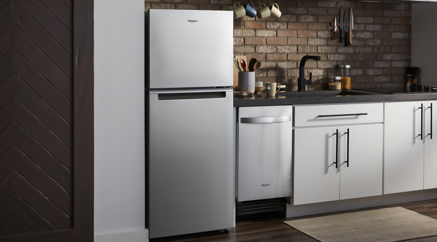 Compact appliances in a modern kitchen