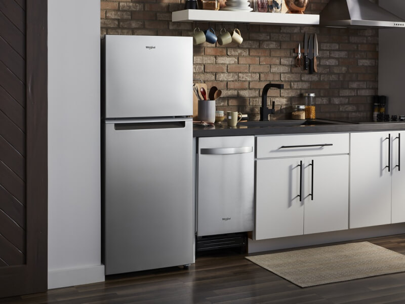 Compact appliances in a modern kitchen