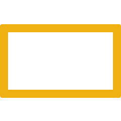 An outline of a rectangle