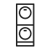 A stacked washer and dryer icon