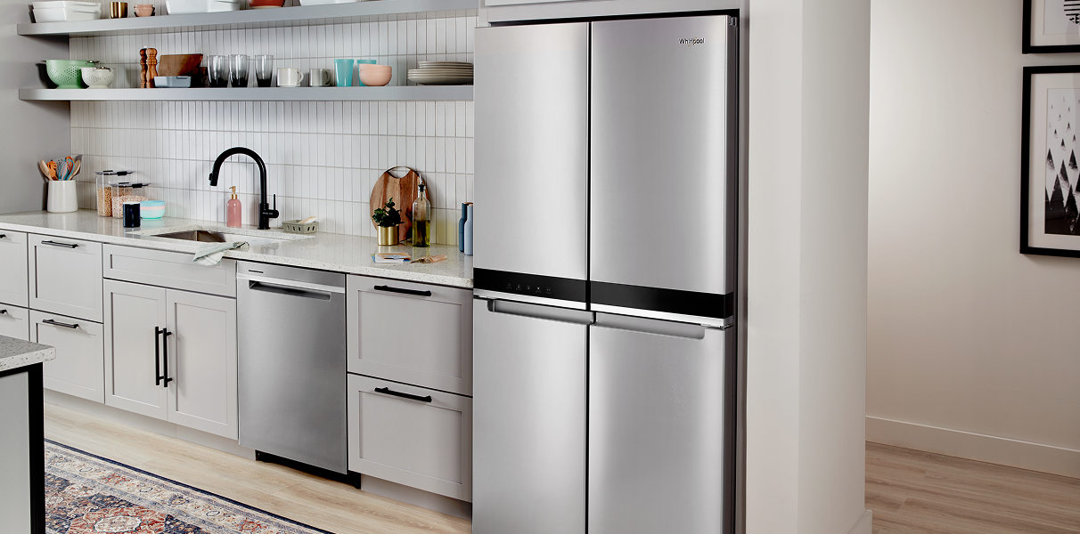 Kitchen with Whirlpool® appliances.