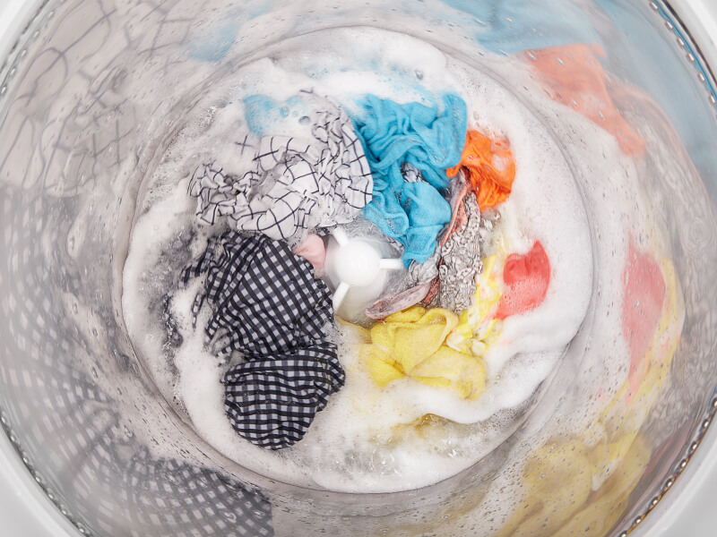 Clothes washing in a washing machine