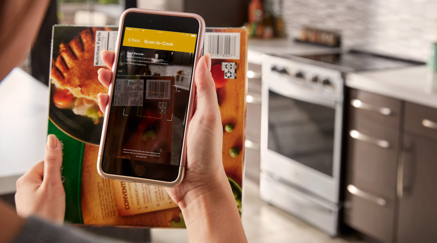 Person using the Whirlpool® App