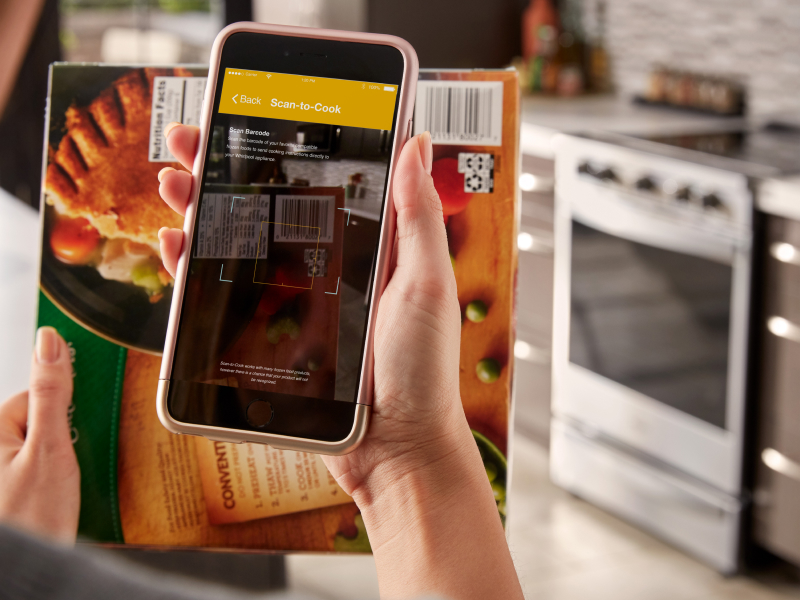 Person using the Whirlpool® App