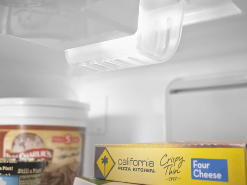 Close-up of food inside a deep freezer