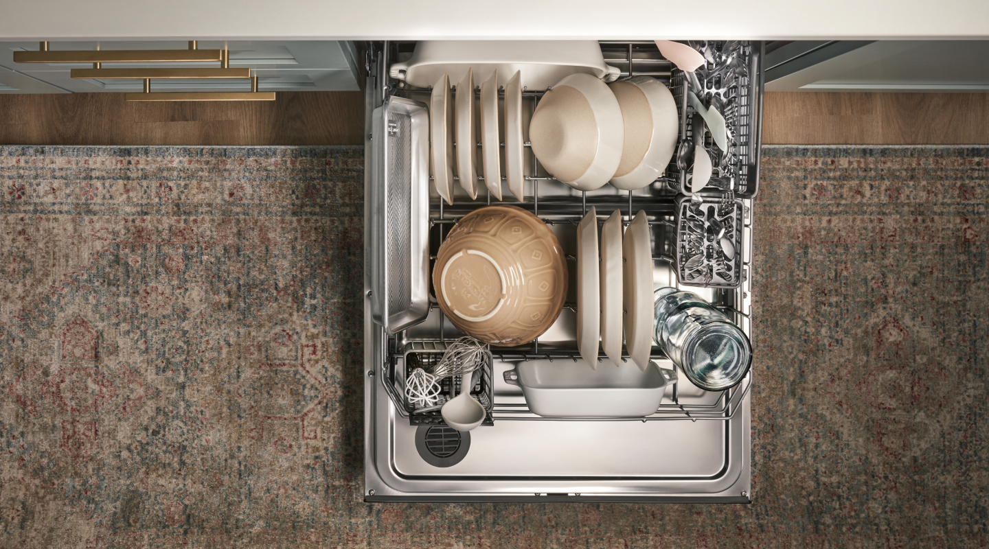 Clean dishes in a dishwasher