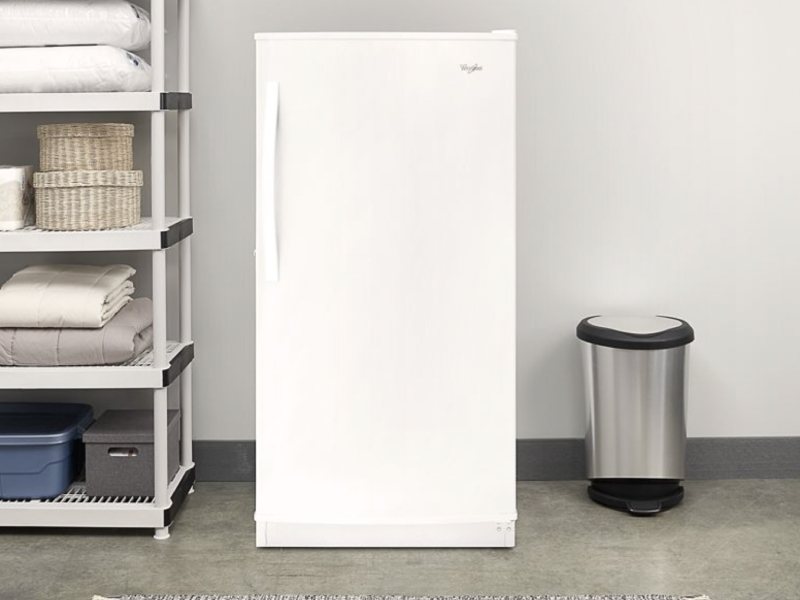 Whirlpool® freezer in a garage