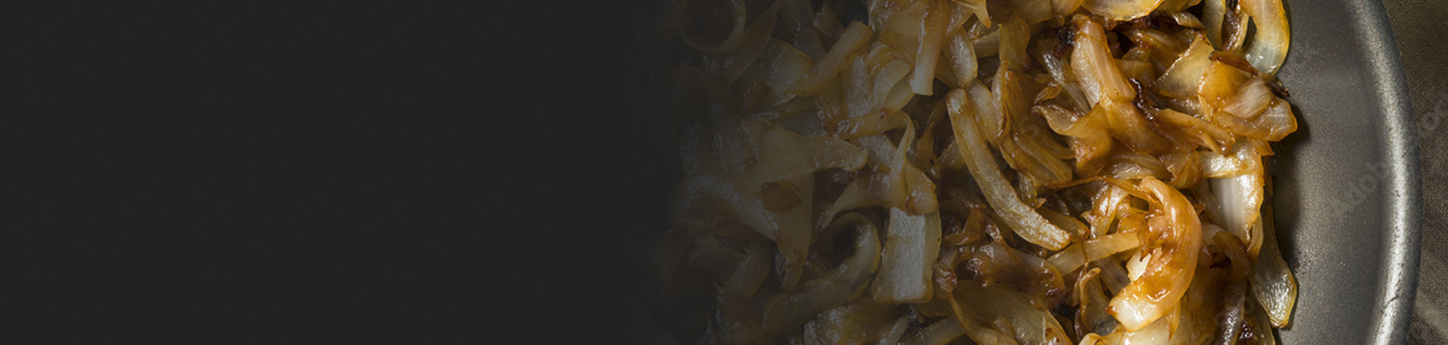 Caramelized onions in a pan