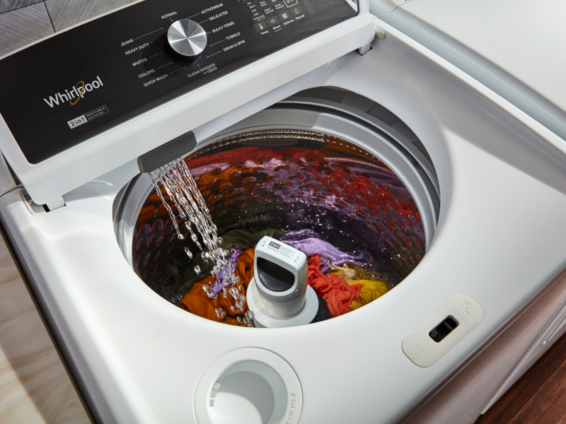 Whirlpool® washing machine filling with water