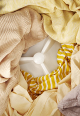 Laundry inside a dryer