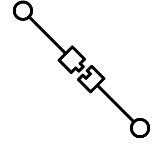 Connecting water lines icon