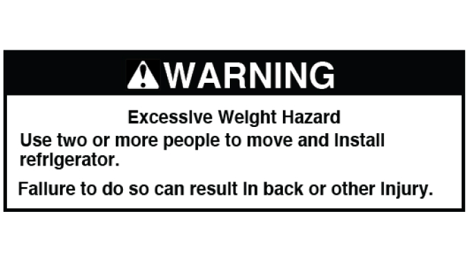 Excessive weight hazard warning panel