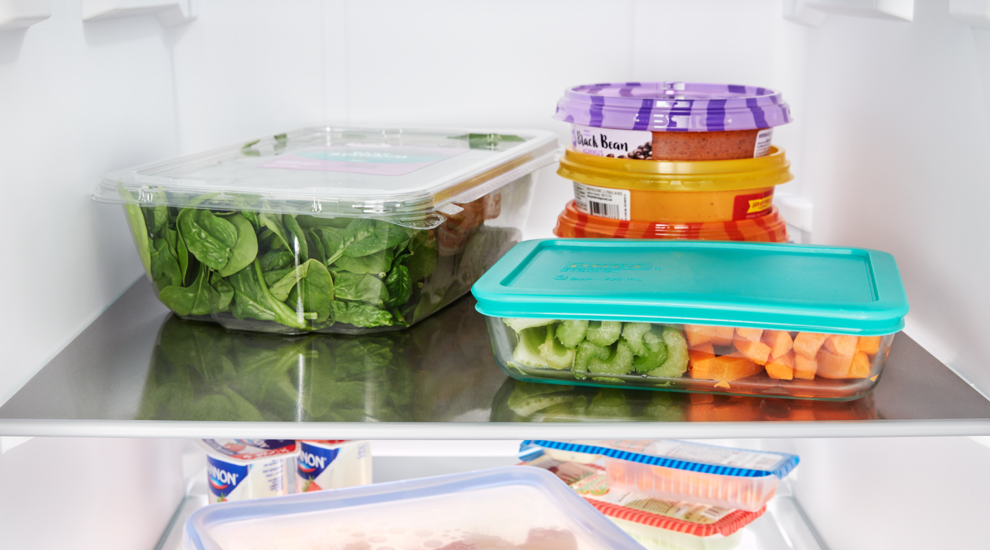 Fresh ingredients stored in the fridge