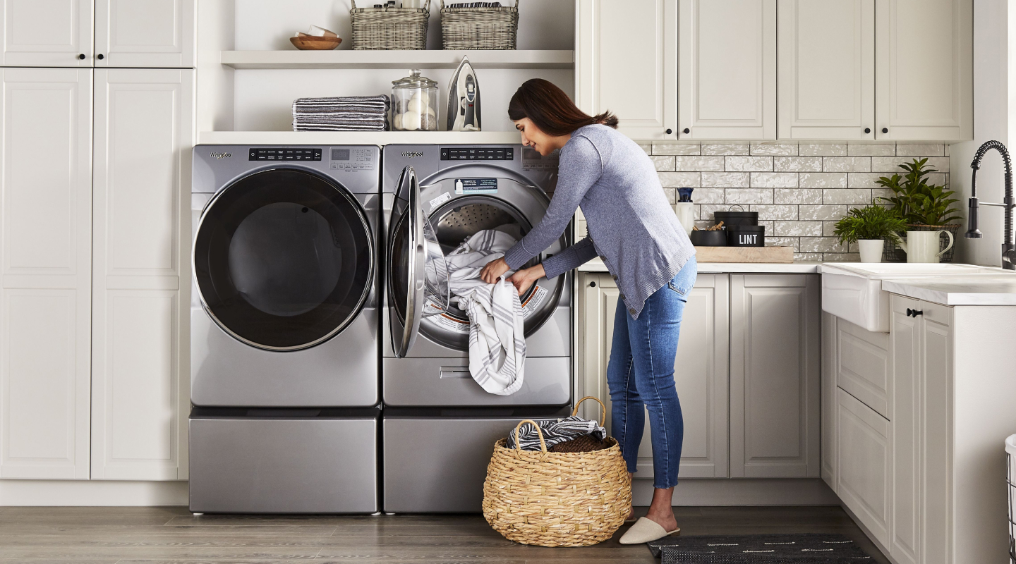Person loading dryer