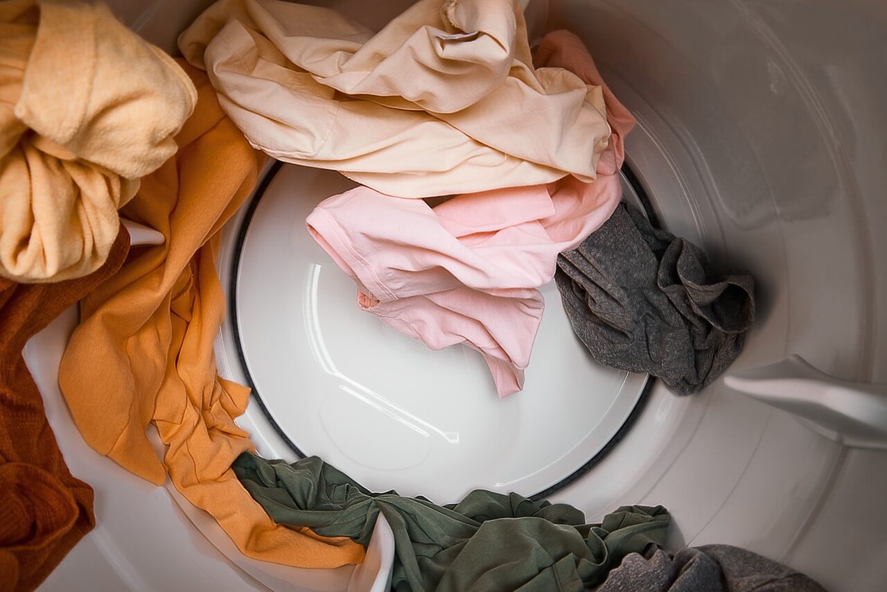 Clothes in a dryer