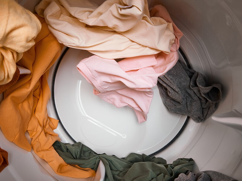 Clothes in a dryer