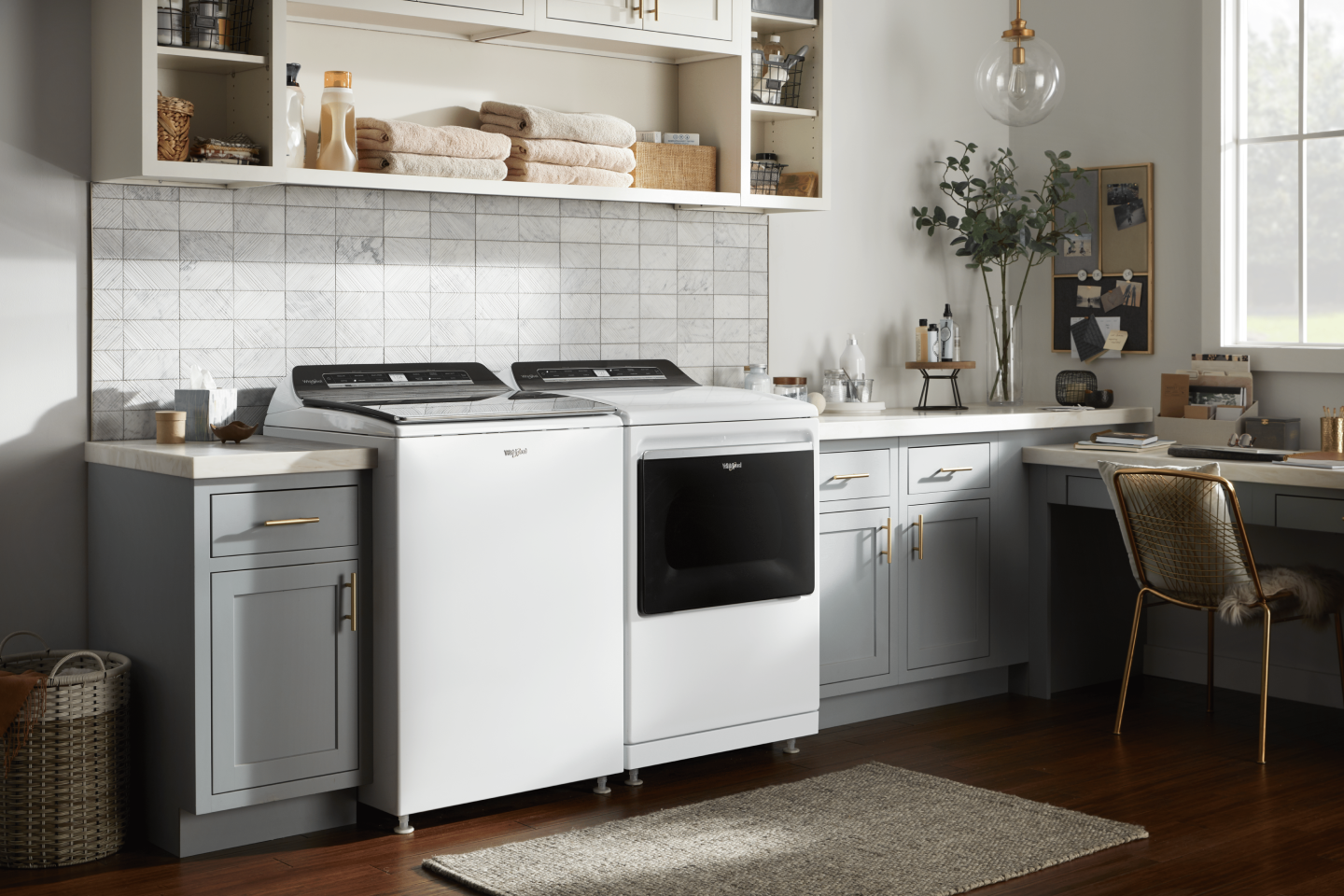 White Whirlpool® washer and dryer set