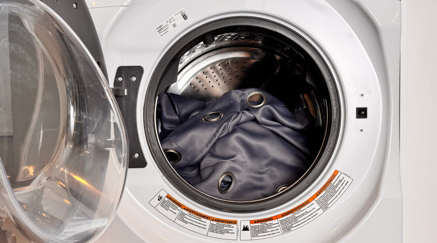 Curtains in a front load washer