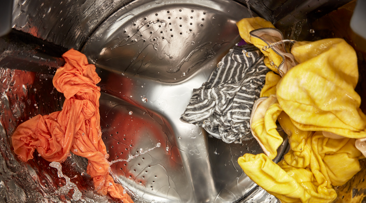 Clothing in washing machine