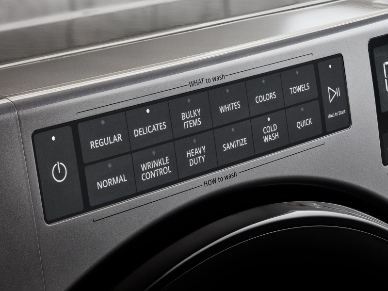 Cycle settings on a washing machine