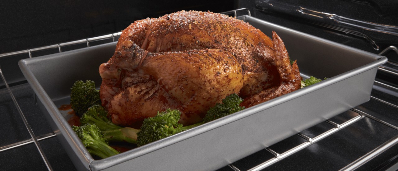 Turkey roasting in oven
