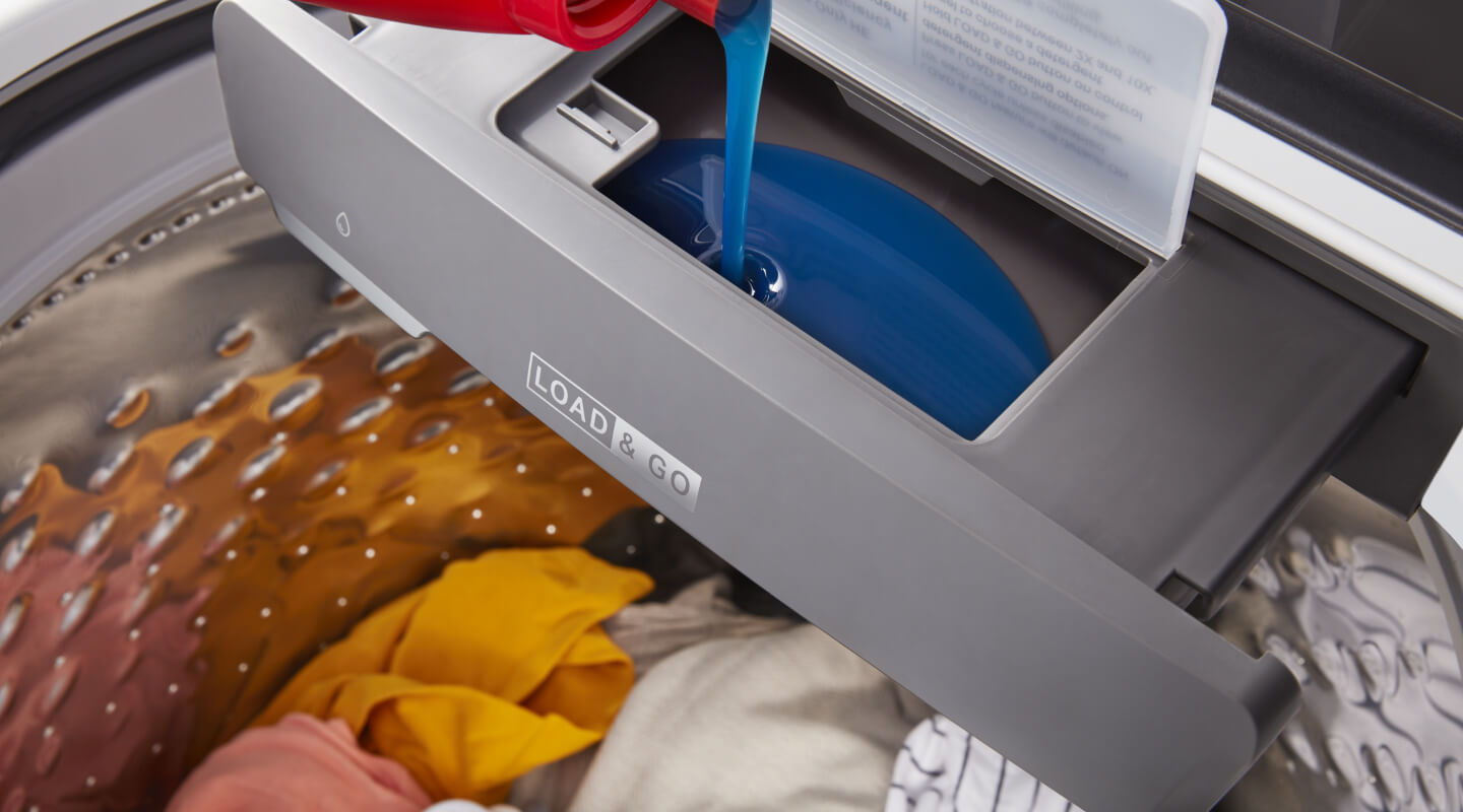 Up close image of the Whirlpool® Load & Go™ Dispenser