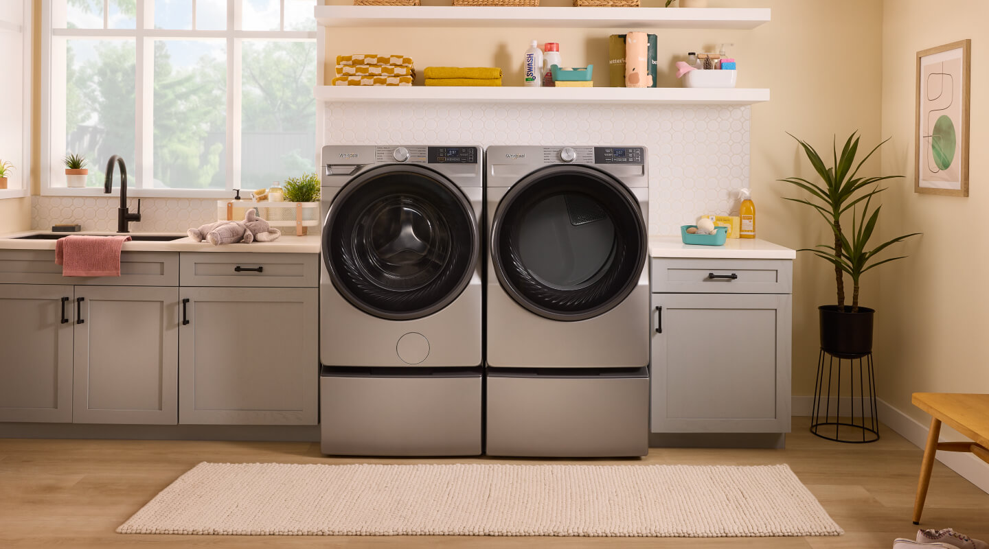 Whirlpool® top load washer and dryer set