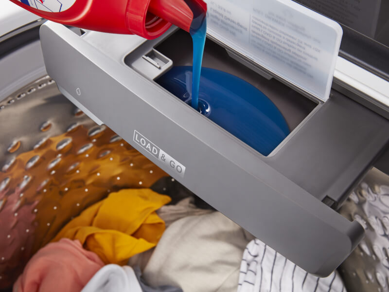 Up close image of the Whirlpool® Load & Go™ Dispenser