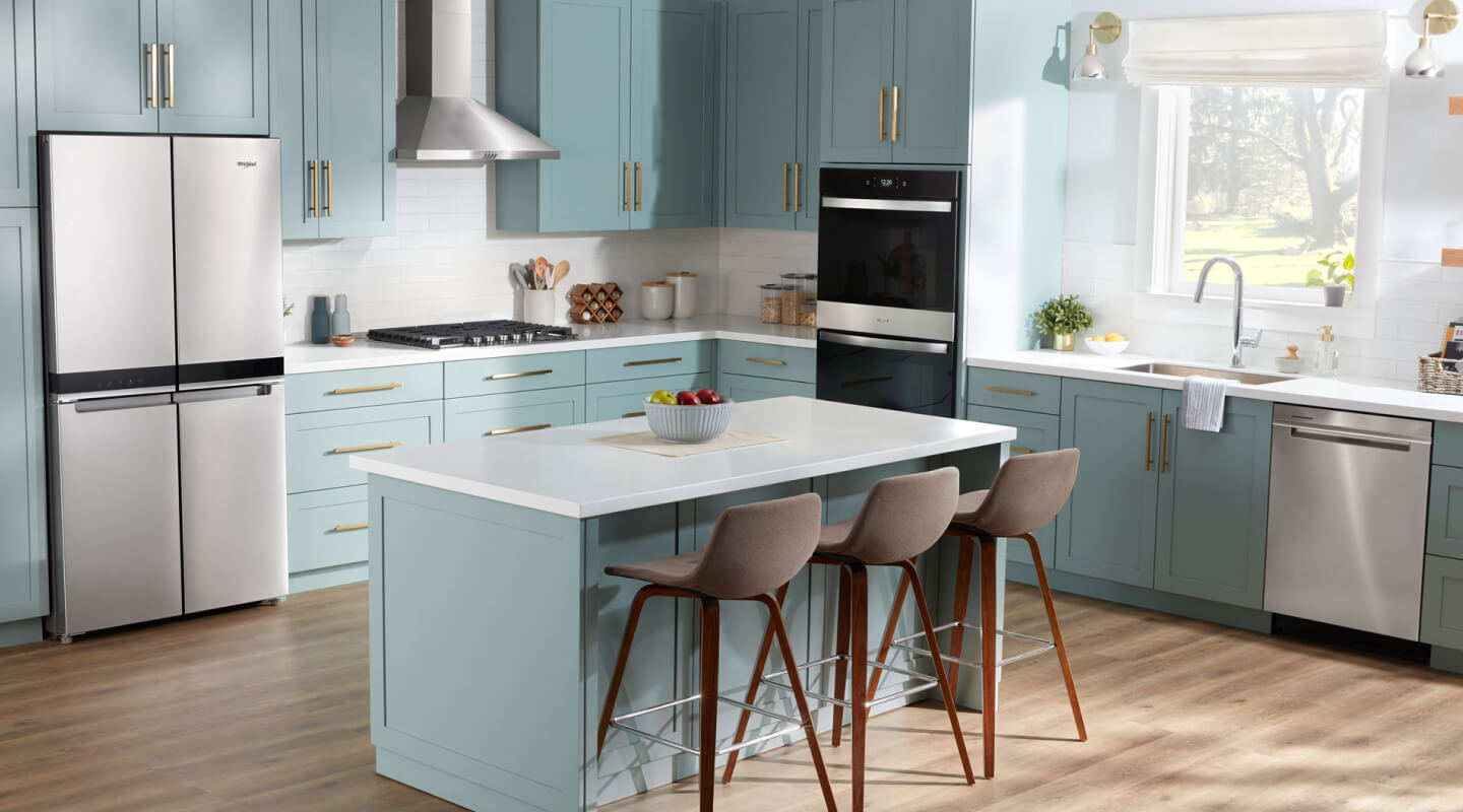 Kitchen with a full suite of Whirlpool® appliances