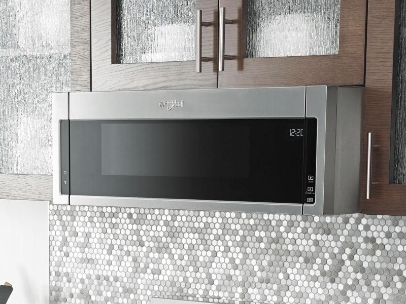 Low profile microwave hood combination fit in the same place as a hood