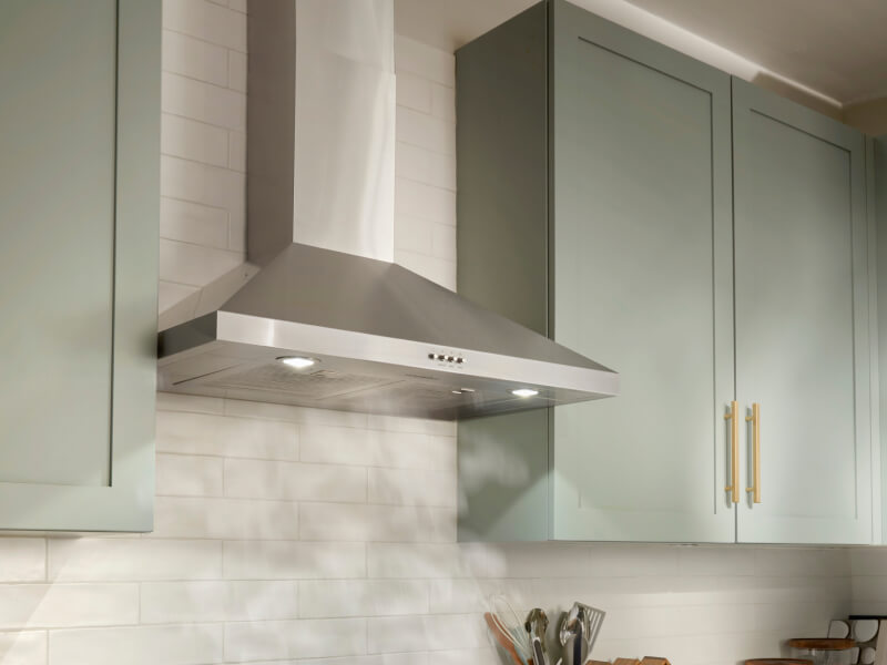 Stainless steel Whirlpool® range hood