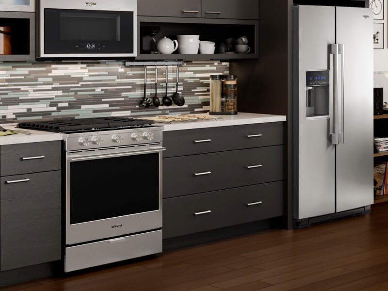 A Whirlpool® oven in a modern kitchen.