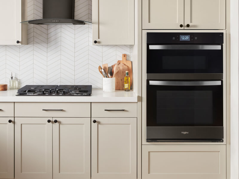 A kitchen with a microwave oven combo