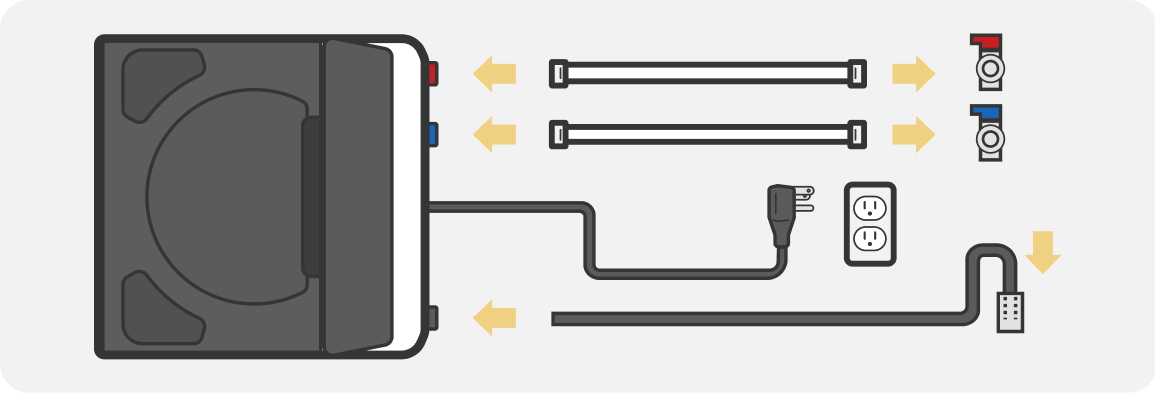 Washer installation overview diagram
