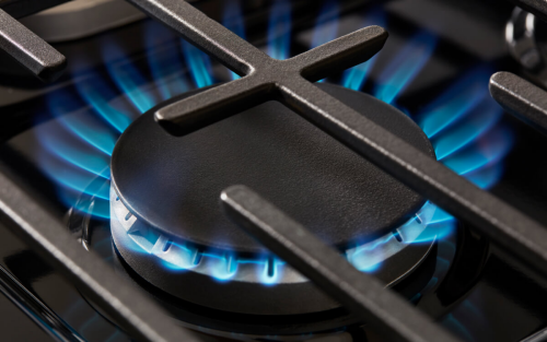A gas stove burner