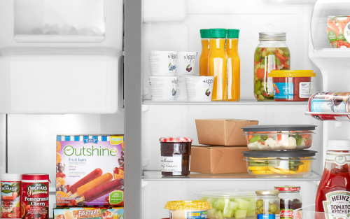 Groceries inside a refrigerator