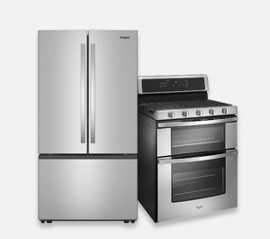 A Whirlpool® Gas and Electric Range