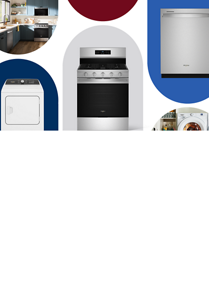 A Whirlpool® Side-by-Side Refrigerator installed within teal cabinets