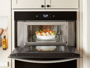 Baking dish inside an oven