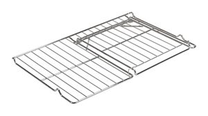 24" L x 15 3/4" D Split Oven Rack, Stainless Steel, half-shelf design, with 11 1/4" L x 14" D removable rack section