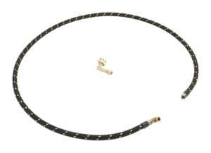Dishwasher Water Line Installation Kit with 6' hose, 3/8" x 3/8" NPT male compression elbow, 3/4" x 3/8" brass gooseneck