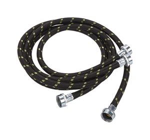 5' Braided washer fill hoses with 2 female connections - 2 pack