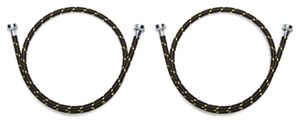 5' Braided washer fill hoses with 2 female connections - 2 pack