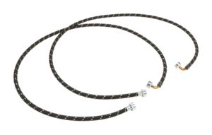 6' Black braided hoses with 90 degree elbow rated 1700 PSI with two female connections - 2 Pack