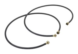 5' Black Washer Inlet Hoses rated 1050 PSI with two female connections - 2 Pack